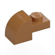 Bogenstein 1 × 2 × 1 mit gebogen oben Mittelnougat