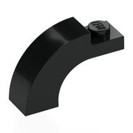 Stein Bogen 1 × 3 × 1 2/3 gebogen oben Schwarz