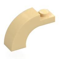 Stein Bogen 1 × 3 × 1 2/3 gebogen oben Beige
