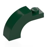 Stein Bogen 1 × 3 × 1 2/3 gebogen oben Dunkelgrün