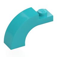 Stein Bogen 1 × 3 × 1 2/3 gebogen oben Mittelazur