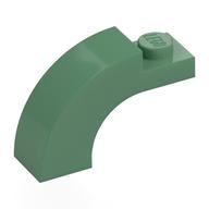 Stein Bogen 1 × 3 × 1 2/3 gebogen oben Sandgrün