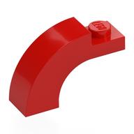Brick Arch 1 × 3 × 1 2/3 Curved Top Red