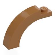 Brick Arch 1 × 4 × 2 1/3 Curved Top Medium Nougat