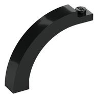 Stein Bogen 1 × 5 × 3 1/3 gebogen oben Schwarz