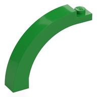 Brick Arch 1 × 5 × 3 1/3 Curved Top Bright Green