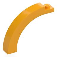 Stein Bogen 1 × 5 × 3 1/3 gebogen oben Leuchtendes Hellorange