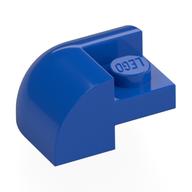 Stein rund, gebogen 2 × 2 × 1, Ecke Blau