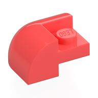 Brick Round, Curved 2 × 2 × 1, Corner Coral
