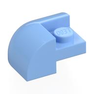 Brick Round, Curved 2 × 2 × 1, Corner Bright Light Blue
