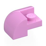 Brick Round, Curved 2 × 2 × 1, Corner Bright Pink