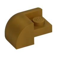 Stein rund, gebogen 2 × 2 × 1, Ecke Perlgold