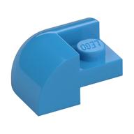 Brick Round, Curved 2 × 2 × 1, Corner Dark Azure