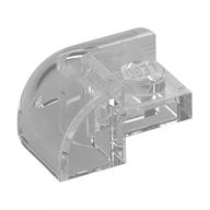 Stein rund, gebogen 2 × 2 × 1, Ecke Transparent