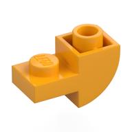 Brick Curved Inverted 1 × 2 with 1 × 1 Cutouts Leuchtendes Hellorange