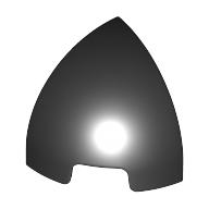 Brick Round Curved 1 × 1 × 1 Quarter Dome Black