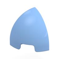 Brick Round Curved 1 × 1 × 1 Quarter Dome Bright Light Blue
