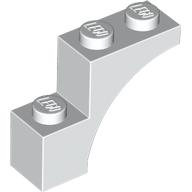 Stein Bogen 1 × 3 × 2, gerade Ende Weiß