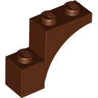 Stein Bogen 1 × 3 × 2, gerade Ende Rotbraun