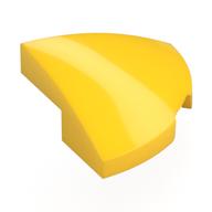 Brick Round Corner, Curved 2 × 2 × 2/3 Quarter Circle With 1 × 1 Bottom Cutout Yellow
