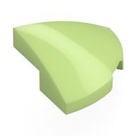 Brick Round Corner, Curved 2 × 2 × 2/3 Quarter Circle With 1 × 1 Bottom Cutout Gelbgrün