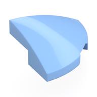 Brick Round Corner, Curved 2 × 2 × 2/3 Quarter Circle With 1 × 1 Bottom Cutout Bright Light Blue