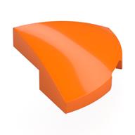 Brick Round Corner, Curved 2 × 2 × 2/3 Quarter Circle With 1 × 1 Bottom Cutout Orange