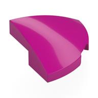 Brick Round Corner, Curved 2 × 2 × 2/3 Quarter Circle With 1 × 1 Bottom Cutout Magenta