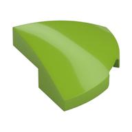 Brick Round Corner, Curved 2 × 2 × 2/3 Quarter Circle With 1 × 1 Bottom Cutout Lime