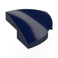 Brick Round Corner, Curved 2 × 2 × 2/3 Quarter Circle With 1 × 1 Bottom Cutout Dark Blue