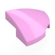 Brick Round Corner, Curved 2 × 2 × 2/3 Quarter Circle With 1 × 1 Bottom Cutout Bright Pink
