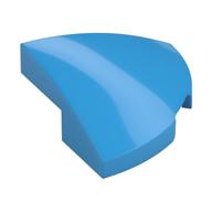 Brick Round Corner, Curved 2 × 2 × 2/3 Quarter Circle With 1 × 1 Bottom Cutout Dunkelazur