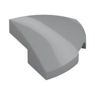 Brick Round Corner, Curved 2 × 2 × 2/3 Quarter Circle With 1 × 1 Bottom Cutout Light Bluish Gray