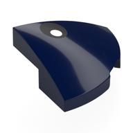 Brick Round Corner, Curved 2 × 2 × 2/3 Quarter Circle with Black Eye, White Pupil print Dark Blue