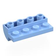 Brick Curved Inverted 2 × 4 with 1 × 4 Cutouts Bright Light Blue