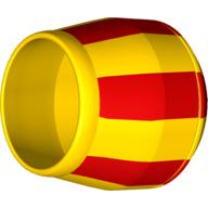 Duplo Cement Mixer Bucket with Red Stripes Gelb
