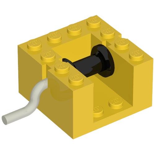 String Reel Winch 4 × 4 × 2 with Metal Handle, Black Drum Yellow