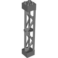 Support 2 × 2 × 10 Girder Triangular Vertical - Type 3 - Axle Hole, 3 Posts Dunkelblaugrau