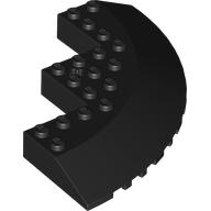 Brick Round Corner 10 × 10 with Slope 33° Edge, Axle Hole, Facet Cutout