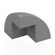 Brick Round Corner, Curved 2 × 2 × 1 2/3 Quarter Dome with 1 Cutout Light Bluish Gray