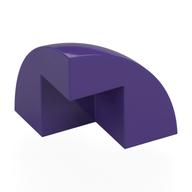 Brick Round Corner, Curved 2 × 2 × 1 2/3 Quarter Dome with 1 Cutout Dark Purple