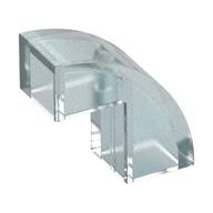 Bogenstein 1 × 2 × 1 2/3 mit 1 Aussparung Opal Trans-Clear