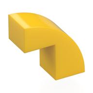Brick Curved 1 × 2 × 1 2/3 with 1 Cutout Yellow