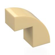 Bogenstein 1 × 2 × 1 2/3 mit 1 Aussparung Beige