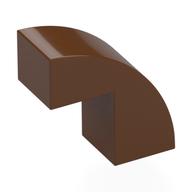 Bogenstein 1 × 2 × 1 2/3 mit 1 Aussparung Rotbraun