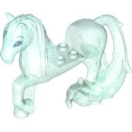 Animal, Horse with Long Water Tail Opal Trans-Light Blue