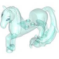 Animal, Horse with Long Water Tail in Trans-Light Blue