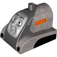 Duplo Train Front, Thomas & Friends, Spencer Face Perlhellgrau
