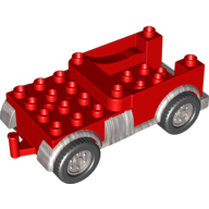 Duplo Truck Chassis with Silver Trim (Packer) Rot