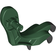 Creature Body Part, Dragon Arm, Left with Black Claws Pattern Dark Green
